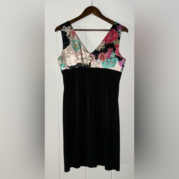 Vintage Joseph Ribkoff Floral Robe Bodycon Dress Sz 8 Orient Elegant Old Luxury - Picture 2 of 9